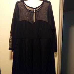 NWT Torrid Black Dress With Mesh Top